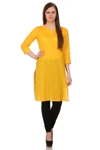 Yellow And Black Ladies Wear