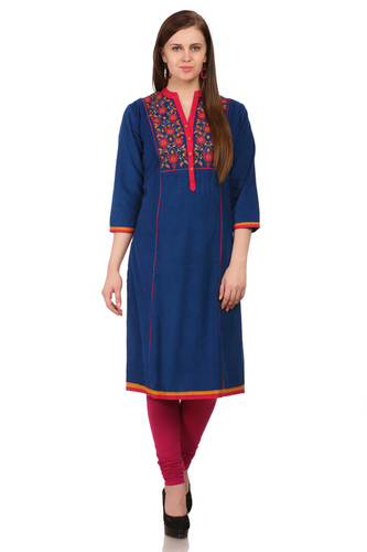 Designer Ladies Wear - Cotton, Customized Sizes XS to XXXL, Pink and Blue Printed | Cool Pass, Dry Clean, No Fade, Washable for All Seasons