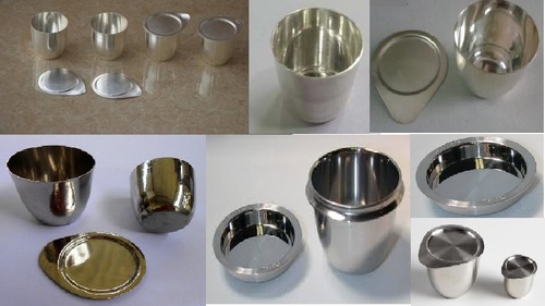 Silver Crucibles with Lids
