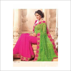 Design Saree - Silk, 5.5 Meters, Pink | Embroidered, Elegant Design, Soft Fabric, Vibrant Colors, Perfect Drape