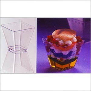 Plastic Square Glass (125 ml) PS 1
