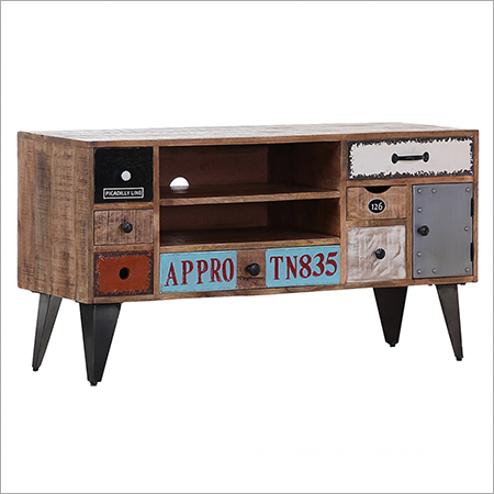 TV Cabinet - Wood & Metal, 120x30x50cm, Brown | Modular Design, Stylish Appearance, Durable Material, Easy Assembly, Ample Storage