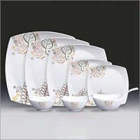 White 5 Pcs Melamine Crockery Set