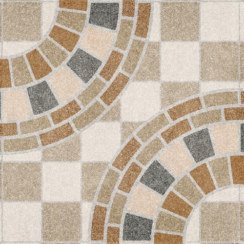 Circle Design Digital Floor Tiles