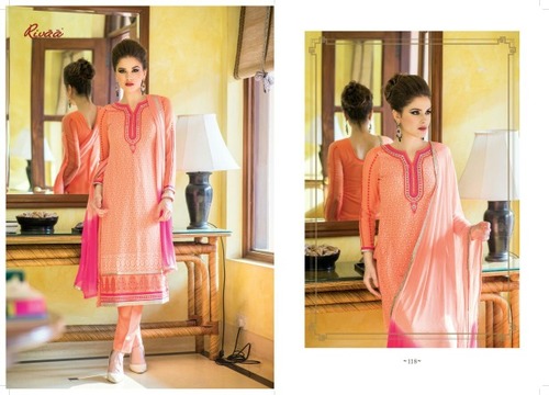 Rivaa dilruba-3 Georgette heavy Embriodary suit