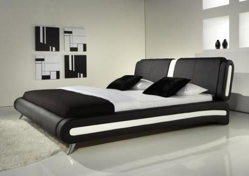 Black Leather Double Bed