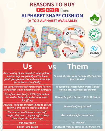 Alphabet Letter Shape Cushion