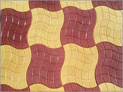 Yellow Red Chequered Tiles