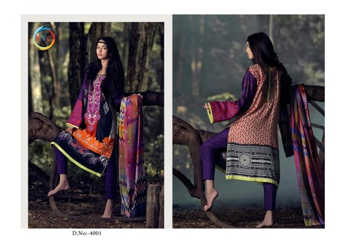 Vintage-4 cotton Embriodary long straight suit