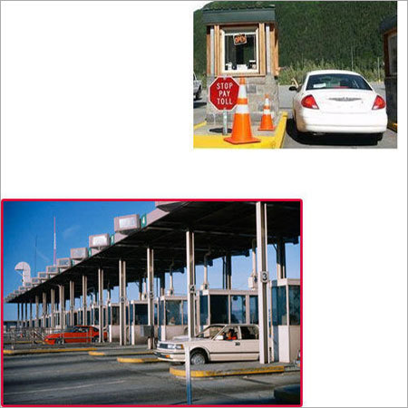 Brown And Grey Toll Booth For Roadway