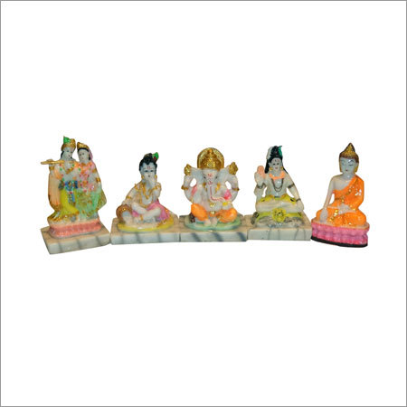 Religious Statues - Marble/Resin, 10x5x4 inches, Multicolor | Handcrafted, Hand-Painted, Intricate Details, Collectible Set of 5