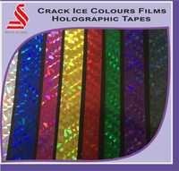Crack Ice Holographic Decoration Tapes - Pe, Pet Material | 10mm To 100mm Widths, 6 Sparkly Colors, Heavy Duty Self-adhesive