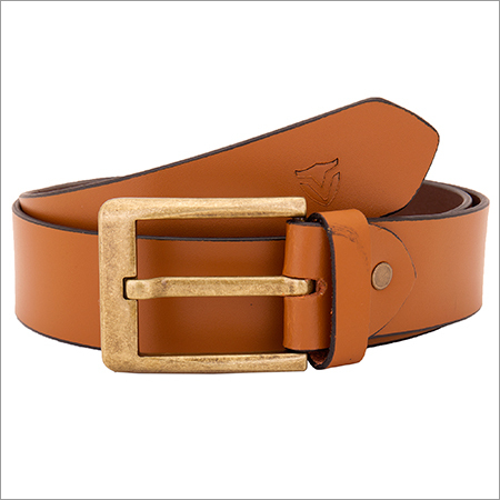 Designer Casual Leather Belt - Genuine Leather, 90-120 cm, Brown | Metal Buckle, Durable, Stylish, Comfortable