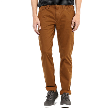 Cotton Formal Trousers - Cotton Material, Plain Pattern, Brown Color | Features: Washable, No Fade, Suitable for All Seasons, Three Pockets