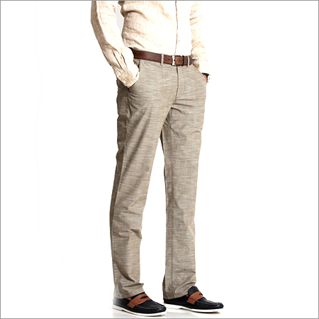Cotton Formal Trousers - Linen Material, Regular Sizes, Grey Color | Cool Dry, Fade Resistant, Four Pockets, Washable for All Seasons