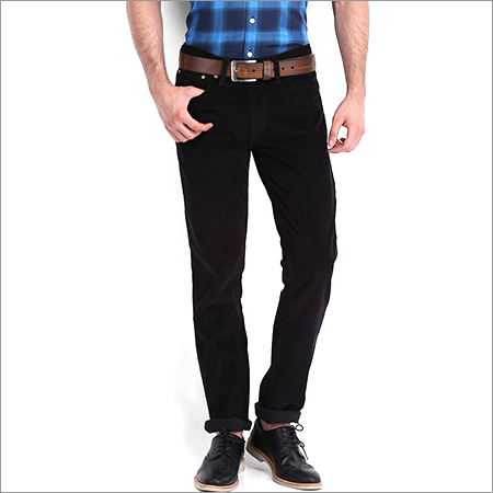 Mens Trousers - Satin Fabric, Slim Fit, Black Color | Three Pockets, Cool Pass Feature, No Fade, Dry Clean & Washable