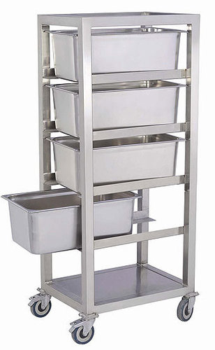 Stainless Steel Food Collection Trolley