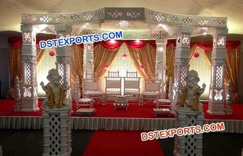 White Fibre Wedding Mandap