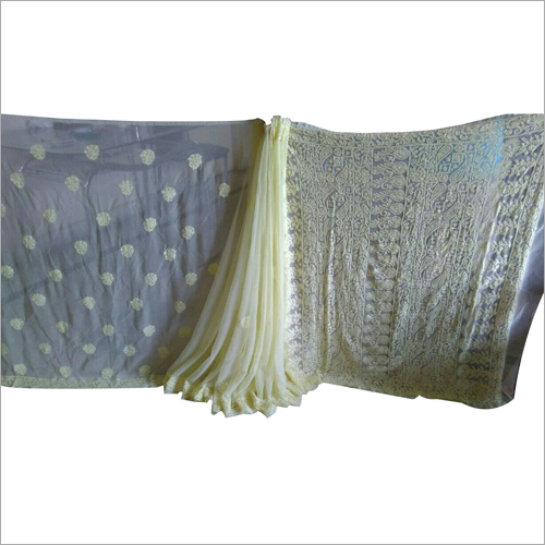 Chikan Embroidery Georgette Sarees - Georgette Fabric, Laces Closure, Embroidered Pattern | Light Weight, Soft Texture, Glorious Design for All Seasons