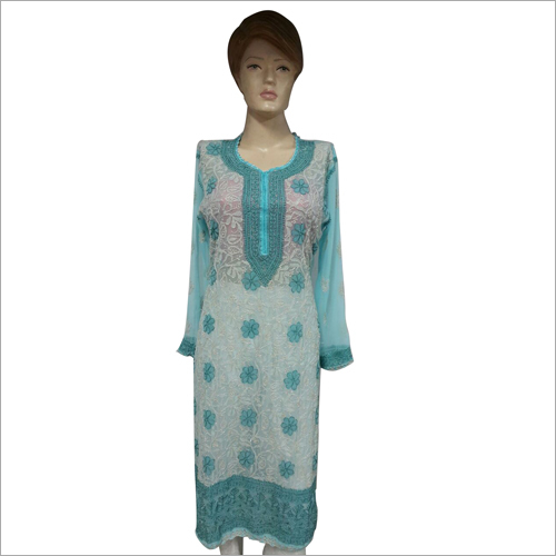 Dry Cleaning Lucknowi Trendy Chikan Kurtis