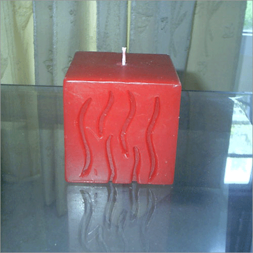 Pillar Candles - Wax, 4x4x4 Inches, Red | 30 Hours Burn Time, Unscented, Ideal for Home DÃ©cor and Ambiance Enhancement