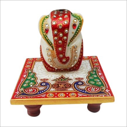 Peacock Design Ganesh Chowki