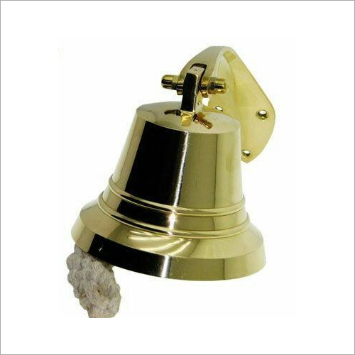 Brass Home Decor Hanging Mini Wall Ship Bell Dimension(L*W*H): 4 Inch Inch (In)