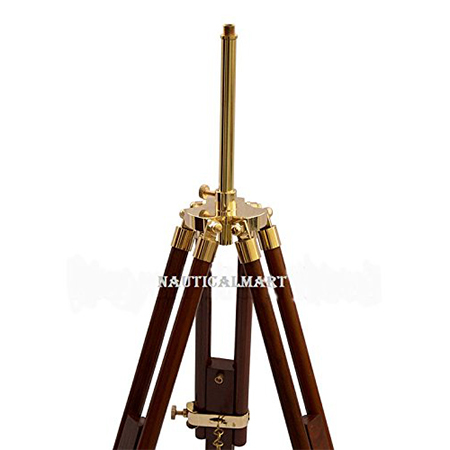 Brown Wooden Tripod Floor Lamp Stand