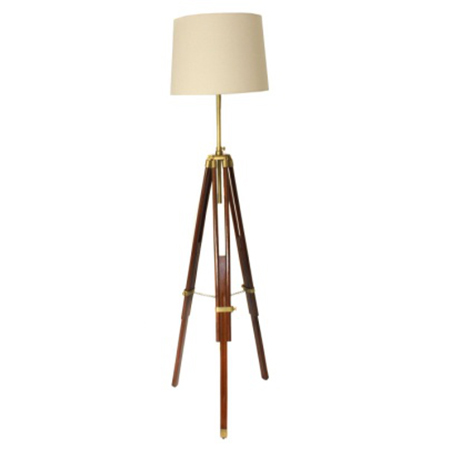 Floor Lamp With Brown Tripod Stand