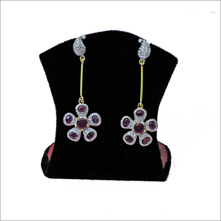 PURPLE HANGING EARRING