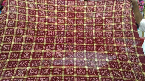 Printed Cotton Gharchola Saree
