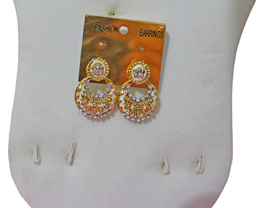 White & Yellow Earrings