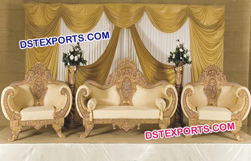 Golden Regal Design Furniture Set For Vivah