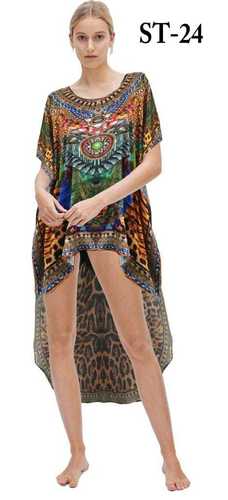 Digital Print Chiffon Kaftan