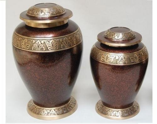 Berkshire Brown & Gold Brass Urn