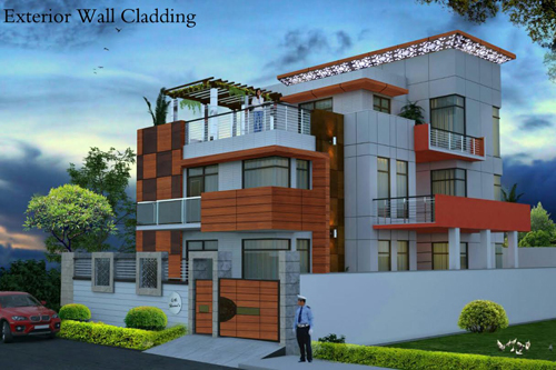 Exterior wall cladding