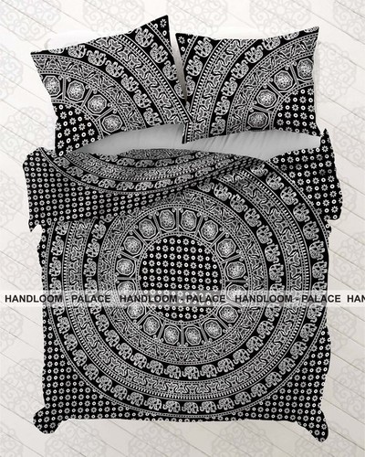 Black Mandala Duvet Cover
