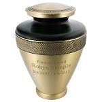 Atlas Brass Cremation Urn - Black/Gold