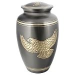 Slate Color Golden Eagle Brass Cremation Urn