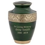 Regent Green Brass Urn