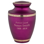 Augusta Purple Brass cremation Urn