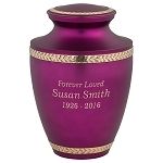 Augusta Purple Brass cremation Urn