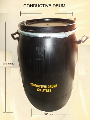 Black Conductive Hdpe Drum