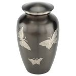 Black Butterfly Brass Cremation Urn