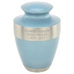 Adria Blue Brass Urn