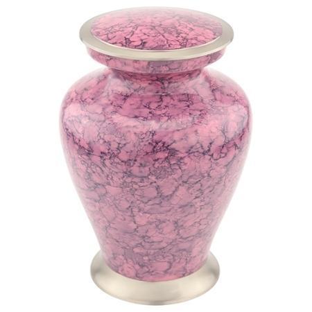 Round Pink Marble Urn