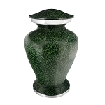Enamel Marbled Green Cremation Urn