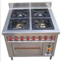 Kitchen Equipment - Stainless Steel, 60x60x85cm, Four Burners | Convection Oven, Precise Temperature Control, Easy Cleaning