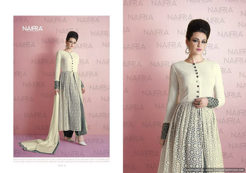 Energetic Off White Designer Suit