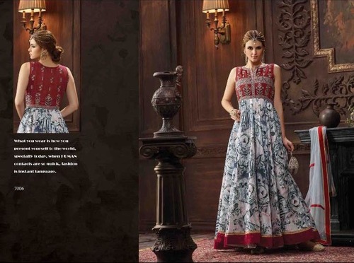 Perfervid Banglori Silk Anarkali Salwar Kameez